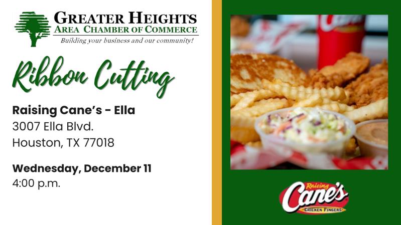 Ribbon Cutting for Raising Cane's - Ella