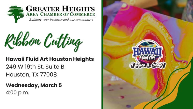 Ribbon Cutting for Hawaii Fluid Art Houston Heights