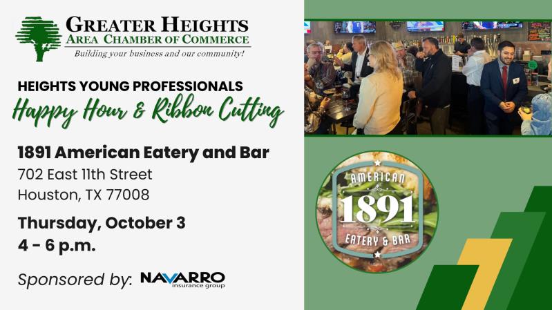 Heights Young Professionals Happy Hour + Ribbon Cutting