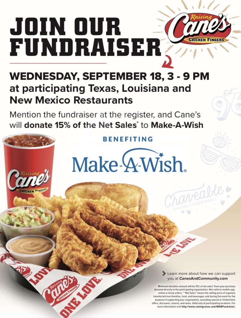 Raising Cane's Ella: Make A Wish Fundraiser