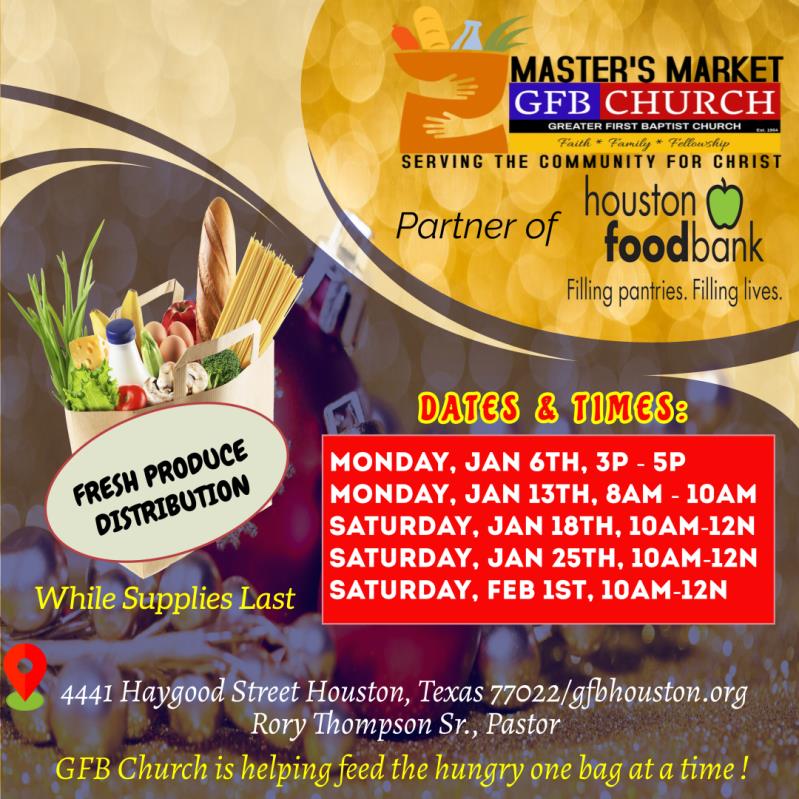 GFB Church - Master's Market - Fresh Produce Distribution